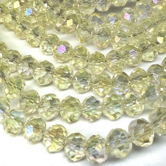 Изображение Faceted Rondelle 4x6mm Beige AB x38cm
