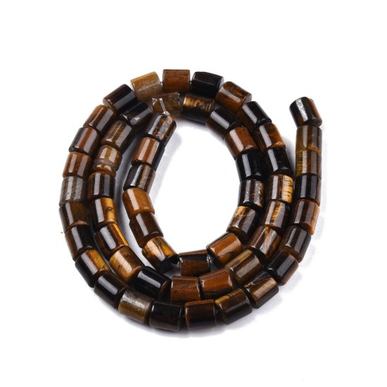 Afbeeldingen van Tiger Eye bead 6x6mm tube x38cm