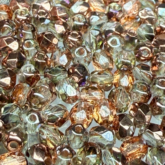 Picture of Fire-Polished 4mm Crystal Capri Gold x100