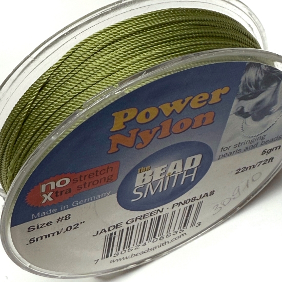 Picture of Power Nylon Beading Thread 0,5mm Jade Green x22m