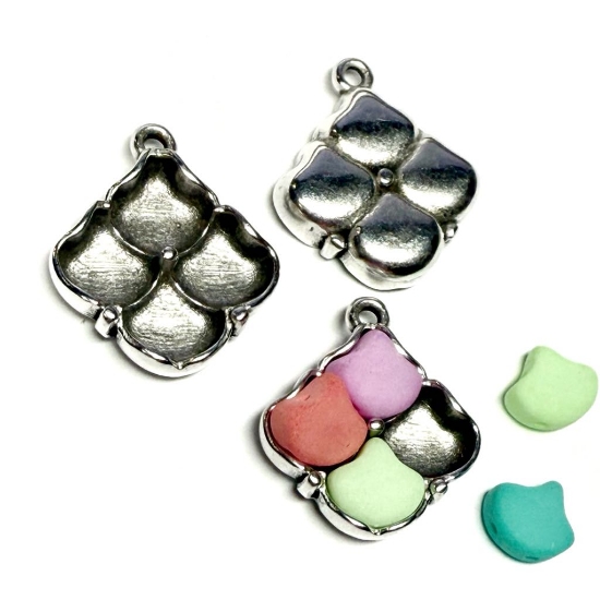 Picture of Manalis Ginko Pendant Setting Antique Silver x1