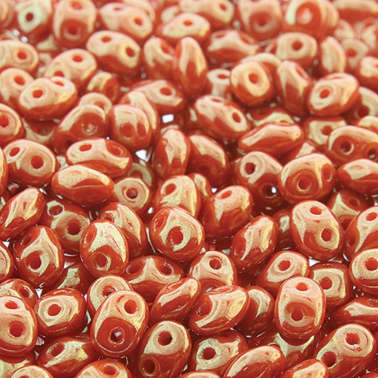 Picture of SuperDuo 2,5x5mm Opaque Orange Red Luster x10g