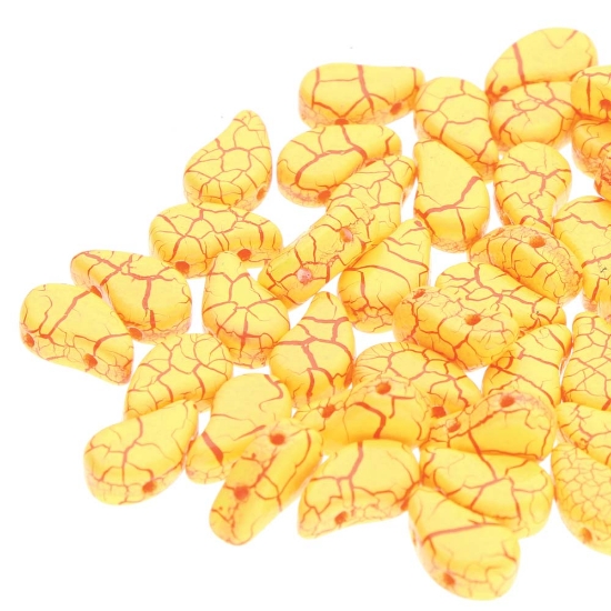 Picture of Paisley Duo 8x5mm Ionic Yellow/Red x10g