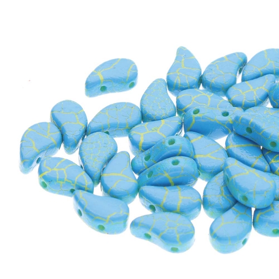 Picture of Paisley Duo 8x5mm Ionic Blue/Yellow x10g