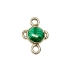 Picture of 925 Silver Pendant 15x10mm w/ round Malachite Cabochon x1