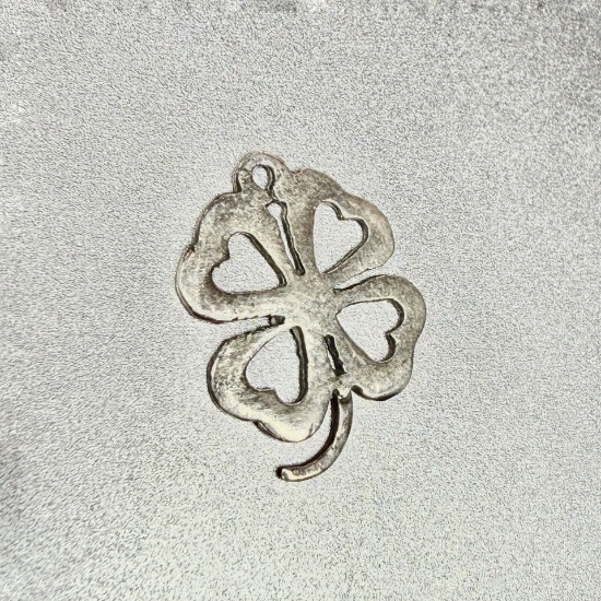 Picture of 925 Silver Charm 16x12mm Shamrock w/ ring x1