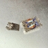 Picture of 925 Silver Clasp box 23x13mm square Fish Enamel x1