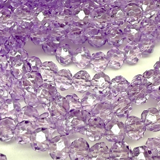 Picture of Faceted Rondelle 3x4mm Luster Lavender x40cm