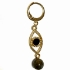 Picture of Spacer "Lucky Eye" Black Epoxy 9x21mm 24kt Gold Plated x1