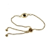 Picture of Stainless Steel Partially Finished Adjustable Slider Clasp Bracelet Gold x1