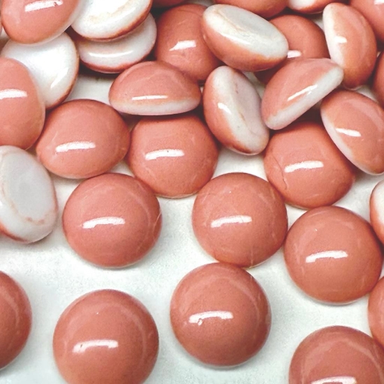Picture of Preciosa Nacre Cabochon 8mm Salmon Rose x10