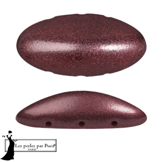 Bild von Athos 3-hole Par Puca bead 20x10mm Metallic Mat Cherry x1