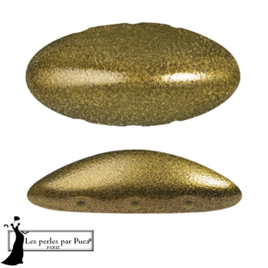 Picture of Athos 3-hole Par Puca bead 20x10mm Metallic Gold x1