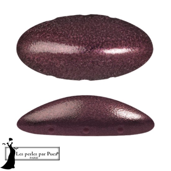 Picture of Athos 3-hole Par Puca bead 20x10mm Metallic Mat Old Red x1