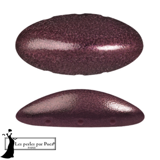 Picture of Athos 3-hole Par Puca bead 20x10mm Metallic Old Red  x1