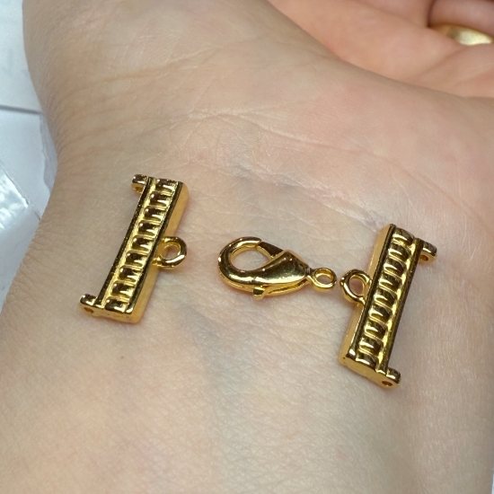 Picture of Cymbal - Kouroupa Delica Bead Ending 11/0 15mm 24kt Gold Plate x1