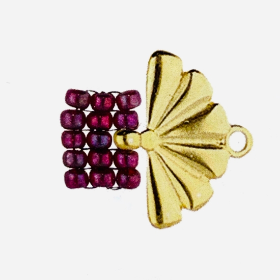 Picture of Cymbal - Sitia 8/0 Bead Ending 24k Gold Plate x2