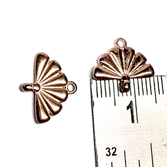 Picture of Cymbal - Sitia 8/0 Bead Ending 15mm Rose Gold Plate x2
