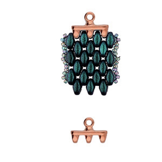 Picture of Rozos III SuperDuo Bead End Rose Gold Plate x1