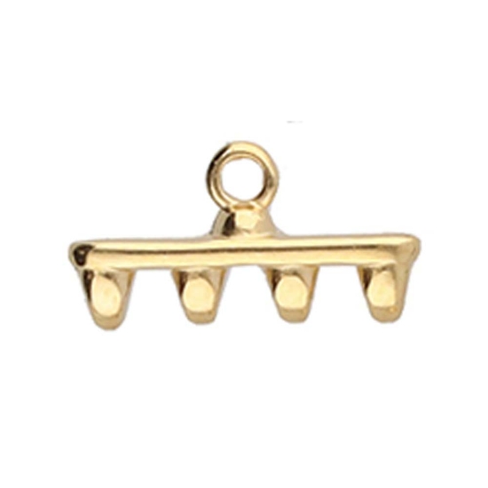 Picture of Rozos IV SuperDuo Bead End 24k Gold Plate x1