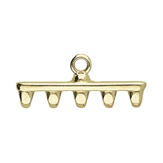 Picture of Rozos V SuperDuo Bead End Antique Brass x1