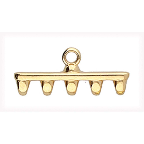 Picture of Rozos V SuperDuo Bead End 24k Gold Plate x1