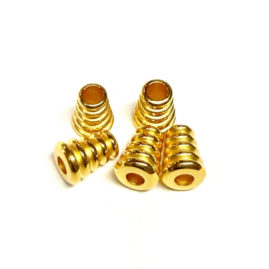 Picture of Cord End 8x6mm Ø2mm Gold Plated x5
