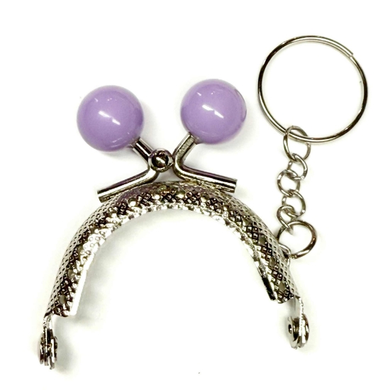Picture of Purse Handle 5cm Violet w/ key ring Silver x1