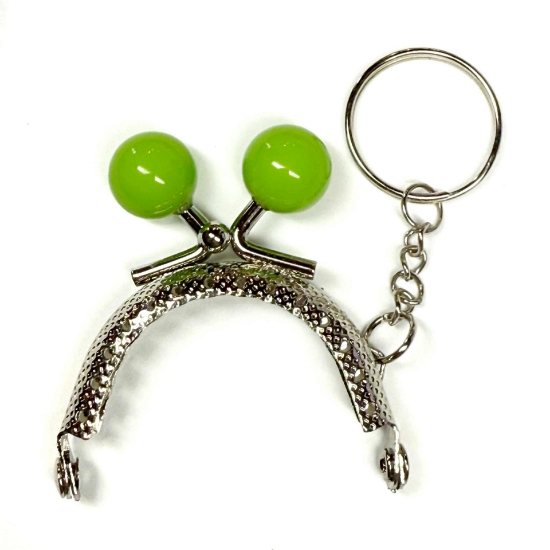 Picture of Purse Handle 5cm Green w/ key ring Silver x1