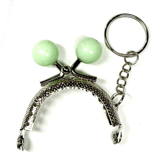 Picture of Purse Handle 5cm Mint Green w/ key ring Silver x1