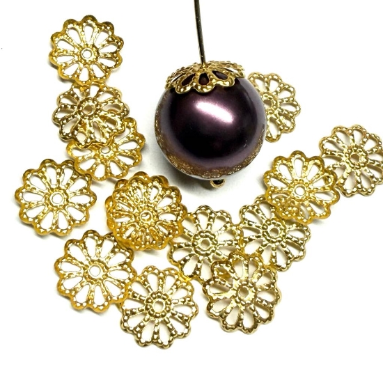 Picture of Bead Cap 9mm Gold x20