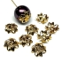 Picture of Bead Cap 10mm fancy leaf Gold Plate x20 