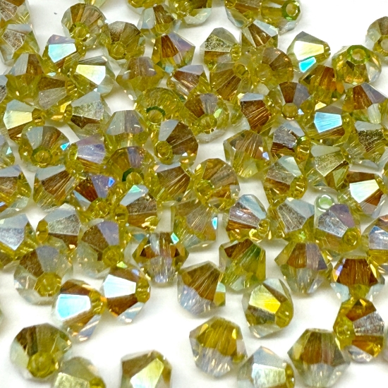 Picture of Preciosa Bead Rondell 4mm Acid Yellow AB2X x100