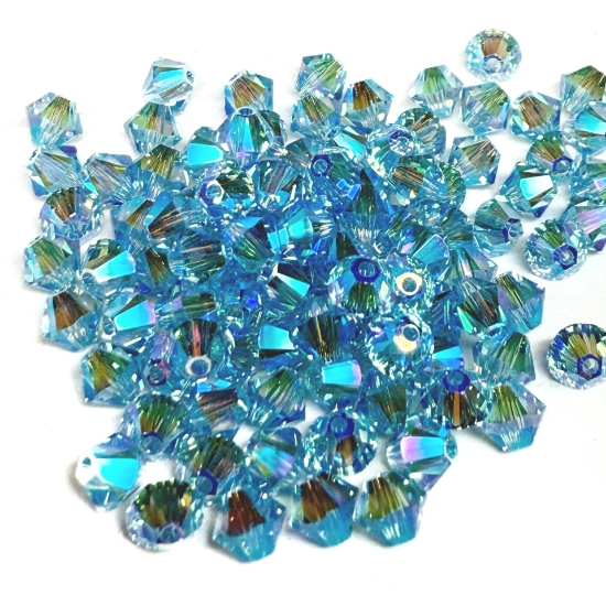 Picture of Swarovski 5328 Xilion Bead 4 mm Aquamarine AB 2X x105