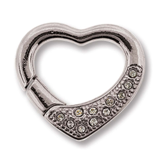 Picture of Neumann Crystallized Lobster Clasp 22mm Rhodium Plated x1