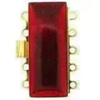 Zeige Details für Neumann Clasp Box 5-strand 25mm Transparent Red 23kt Gold Plated x1 Bild von Neumann Clasp Box 5-strand 25mm Transparent Red 23kt Gold Plated x1