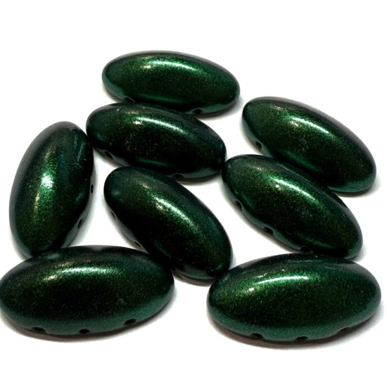 Picture of Athos 3-hole Par Puca bead 20x10mm Metallic Mat Emerald x1