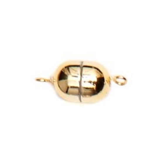 Picture of Acrylic Power Magnetic Clasp Oval 6x8mm Gold x1