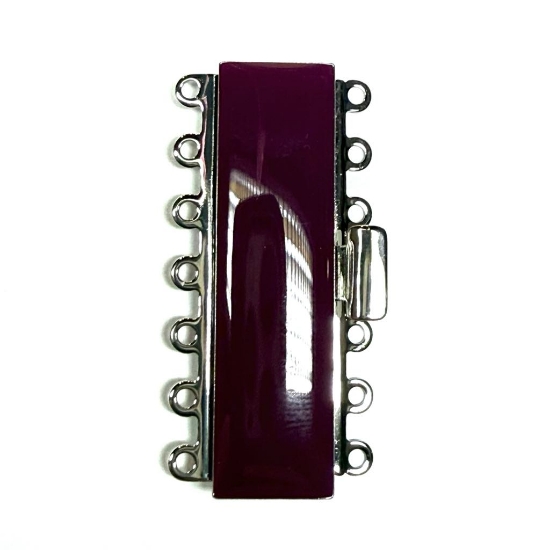 Picture of Neumann Clasp Box 7-strand 38mm Lila-Fuchsia Rhodium Plated x1