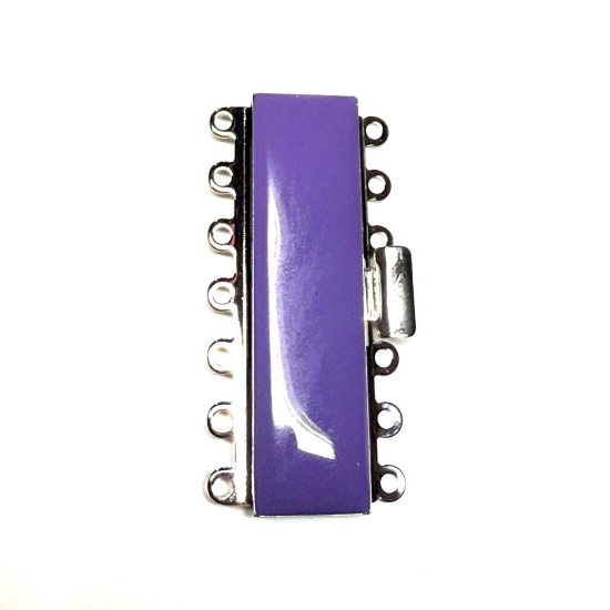 Picture of Neumann Clasp Box 7-strand 38mm Lavender Rhodium Plated x1