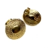 Picture of Stainless Steel Ear stud 15.5mm flat round w/ loop 18kt Gold Plated x2