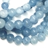 Picture of Jade bead (dyed) (Aquamarine imitation) 8mm round x38cm