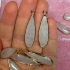 Picture of Rock Quartz Pendant 38x11mm drop Gold x1