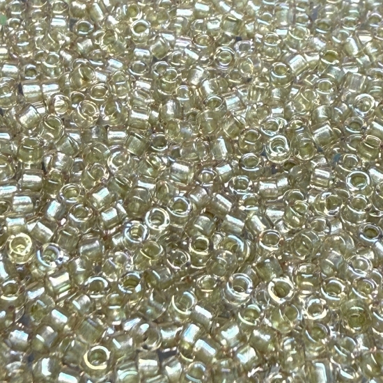 Picture of Miyuki Delica 11/0 DB1766 Sparkling Celery Lined Light Tea Rose AB x10g