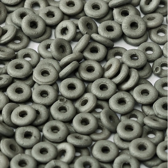 Picture of O Bead 4mm Silk Mat Grey x8g 