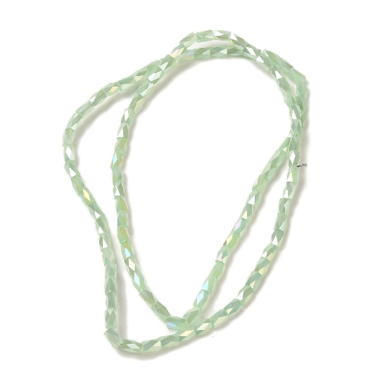 Picture of Faceted Tube  4x2mm Mint Green AB x100