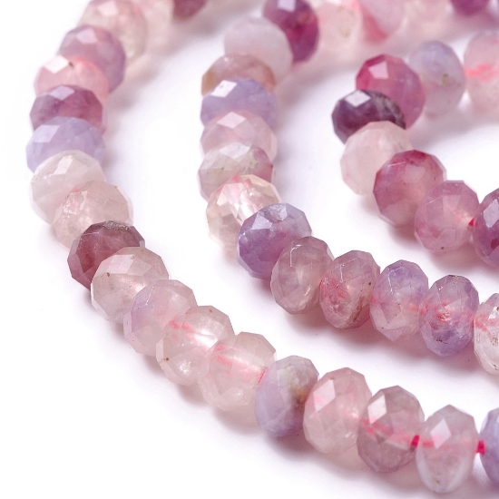 Picture of Tourmaline 5x3mm faceted rondelle Plum Blossom x38cm
