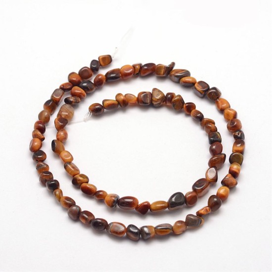 Изображение Tiger Eye bead 4x8mm nugget x40cm