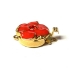 Picture of Neumann Clasp 13mm Flower w/ Swarovski and Enamel Orange 23kt Gold Plated x1