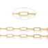 Picture of Stainless Steel Chain Paperclip 10x4x1mm 18kt Gold Plated x10m